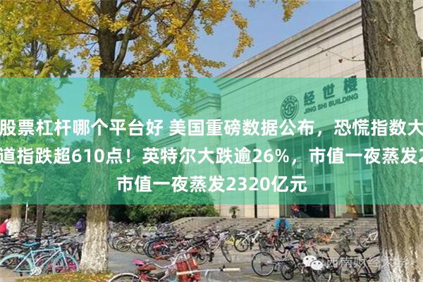 股票杠杆哪个平台好 美国重磅数据公布，恐慌指数大涨50%，道指跌超610点！英特尔大跌逾26%，市值一夜蒸发2320亿元