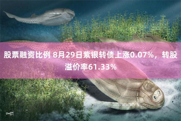 股票融资比例 8月29日紫银转债上涨0.07%，转股溢价率61.33%