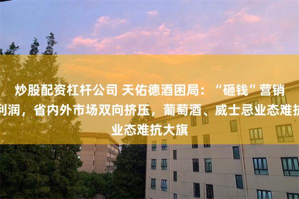 炒股配资杠杆公司 天佑德酒困局：“砸钱”营销背刺利润，省内外市场双向挤压，葡萄酒、威士忌业态难抗大旗